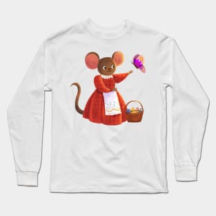 Mouse and Butterfly Long Sleeve T-Shirt